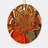 Creëer Uw eigen unieke Afrikaanse Giraffe Art Desi Keramisch Ornament (Links)