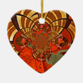 Creëer Uw eigen unieke Afrikaanse Giraffe Art Desi Keramisch Ornament (Voorkant)