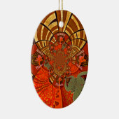 Creëer Uw eigen unieke Afrikaanse Giraffe Art Desi Keramisch Ornament (Rechts)