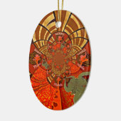 Creëer Uw eigen unieke Afrikaanse Giraffe Art Desi Keramisch Ornament (Links)