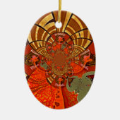 Creëer Uw eigen unieke Afrikaanse Giraffe Art Desi Keramisch Ornament (Voorkant)