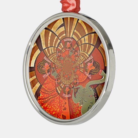 Creëer Uw eigen unieke Afrikaanse Giraffe Art Desi Metalen Ornament (Links)