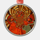 Creëer Uw eigen unieke Afrikaanse Giraffe Art Desi Metalen Ornament (Voorkant)