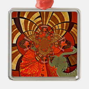 Creëer Uw eigen unieke Afrikaanse Giraffe Art Desi Metalen Ornament