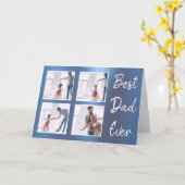 Creëer Uw Eigen Vaderdag Fotocollage Blauw Kaart (Gele Bloem)