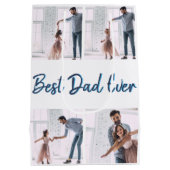 Creëer Uw eigen Vaderdag fotocollage Medium Cadeauzakje (Achterkant)