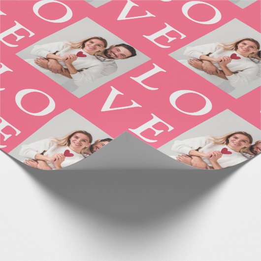 Creëer uw eigen Valentijnsdag op maat Cadeaupapier (Hoek)