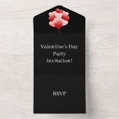 Creëer Uw eigen Valentijnsdag RSVP Black All In One Uitnodiging (Binnen)