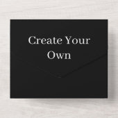 Creëer Uw eigen Valentijnsdag RSVP Black All In One Uitnodiging (Achterkant)