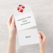 Creëer Uw eigen Valentijnsdag RSVP White All In One Uitnodiging (Afscheurbaar)