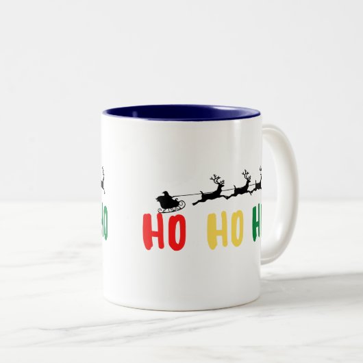 Creëer uw eigen veelkleurige grappige kerst Mok (Voorkant rechts)