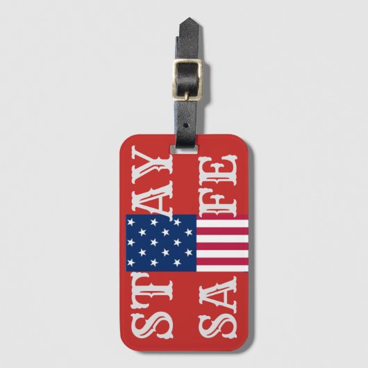 Creëer uw eigen veilige reis en veilig busvervoer bagagelabel (Voorkant (verticaal))