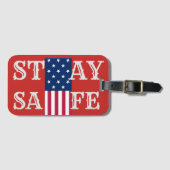 Creëer uw eigen veilige reis en veilig busvervoer bagagelabel (Voorkant (horizontaal))