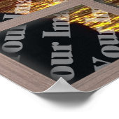 Creëer uw eigen venster met een gebleekte bruine L Poster (Hoek)