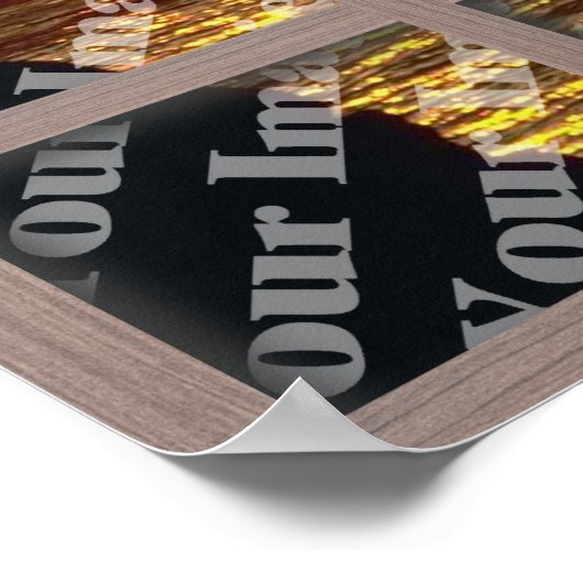 Creëer uw eigen venster met een gebleekte bruine L Poster (Hoek)