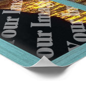 Creëer uw eigen venster met groen Lijst van hout Poster (Hoek)