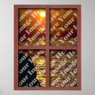 Creëer uw eigen venster met rood Lijst Poster