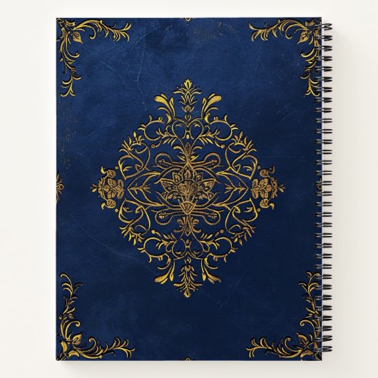 Creëer Uw eigen verguld blauw Notitieboek (Achterkant)