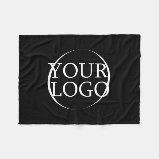 Creëer uw eigen verjaardag Modern Elegant Zwart Fleece Deken (Voorkant (Horizontaal))