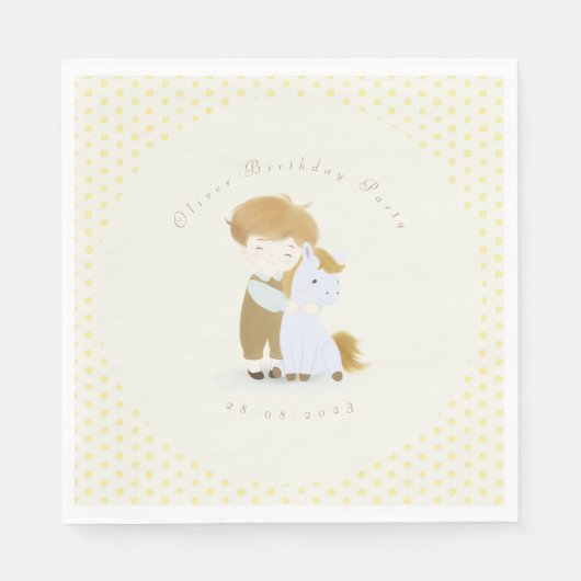 Creëer uw eigen verjaardagsfeestje, Baby shower Servet (Voorkant)