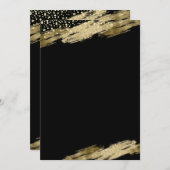 Creëer Uw eigen verjaardagsfeestje Goud Zwart Kaart (Voorkant / Achterkant)