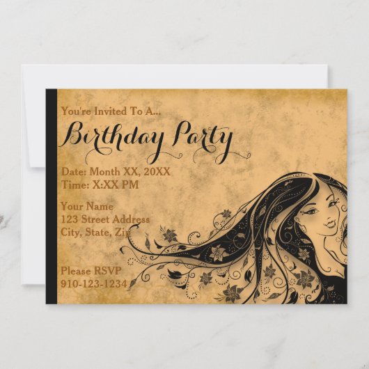 Creëer Uw eigen verjaardagsfeestuitnodiging Kaart (Voorkant)