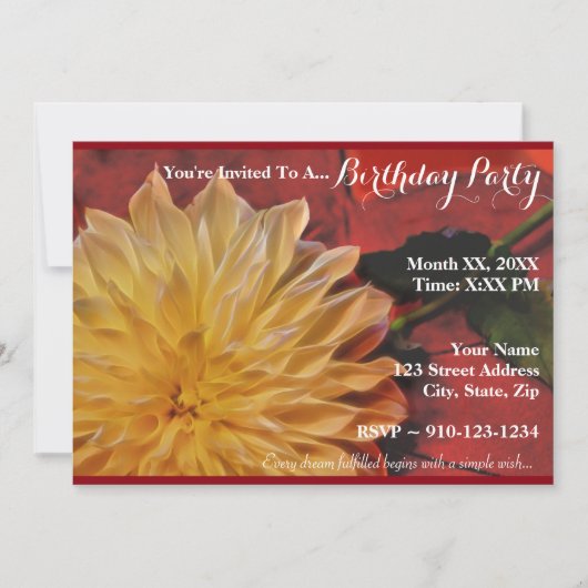 Creëer Uw eigen verjaardagsfeestuitnodiging Kaart (Voorkant)