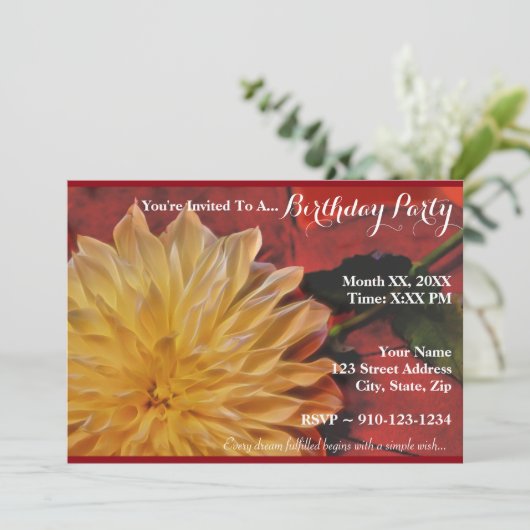 Creëer Uw eigen verjaardagsfeestuitnodiging Kaart (Staand voorkant)