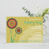 Creëer Uw eigen verjaardagsfeestuitnodiging Kaart (Staand voorkant)