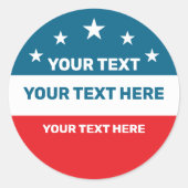 Creëer Uw eigen verkiezing Ronde Sticker (Voorkant)