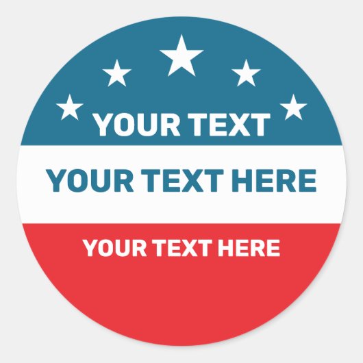 Creëer Uw eigen verkiezing Ronde Sticker (Voorkant)