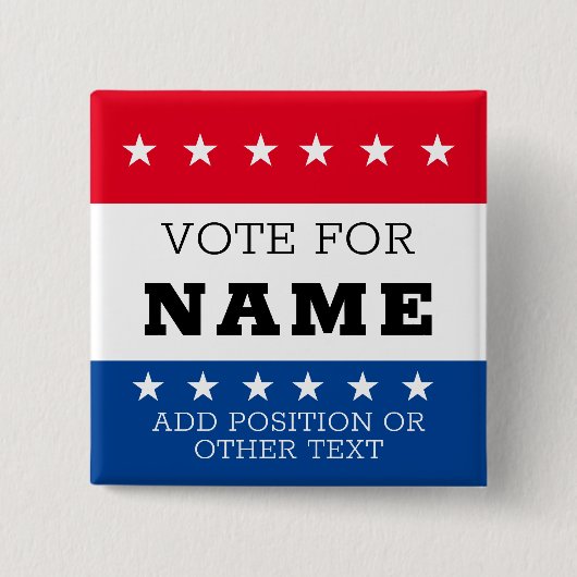 Creëer Uw eigen verkiezingsontwerp campagne Button (Voorkant)