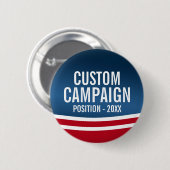 Creëer uw eigen verkiezingsontwerp - modern ontwer ronde button 5,7 cm (Voorkant /achterkant)