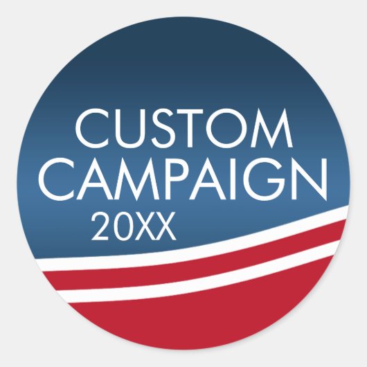 Creëer Uw eigen verkiezingsontwerp Ronde Sticker (Voorkant)