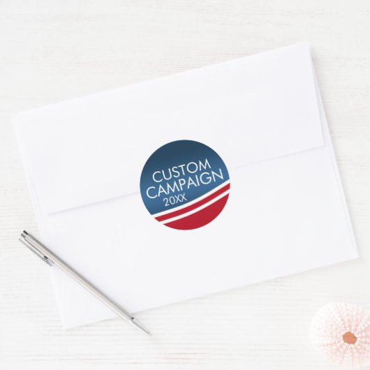 Creëer Uw eigen verkiezingsontwerp Ronde Sticker (Envelop)