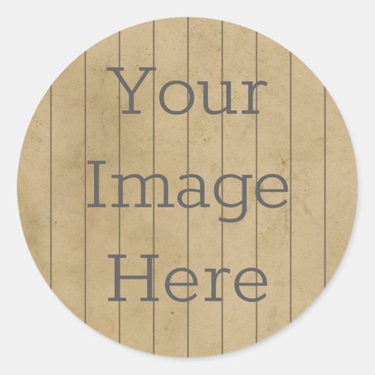 Creëer Uw eigen verontruste  Pin Stripe Ronde Sticker (Voorkant)