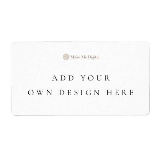 Creëer uw eigen verzendlabels etiket (Voorkant)