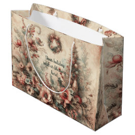 Creëer uw eigen Victoriaans bloemige kerstkrans Groot Cadeauzakje