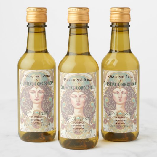 Creëer uw eigen Victoriaans hogepriesteres Wijn Etiket (Flessen)