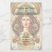 Creëer uw eigen Victoriaans hogepriesteres Wijn Etiket (Enkel label)