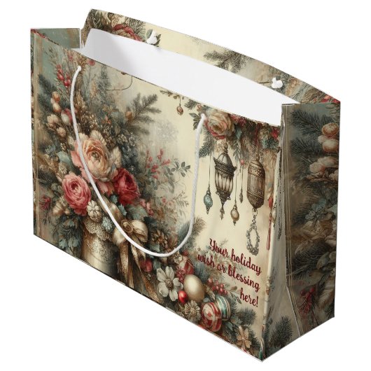 Creëer uw eigen Victoriaans kerstbloembollen Groot Cadeauzakje (Achterkant Gekanteld)