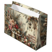 Creëer uw eigen Victoriaans kerstbloembollen Groot Cadeauzakje (Voorkant Gekanteld)