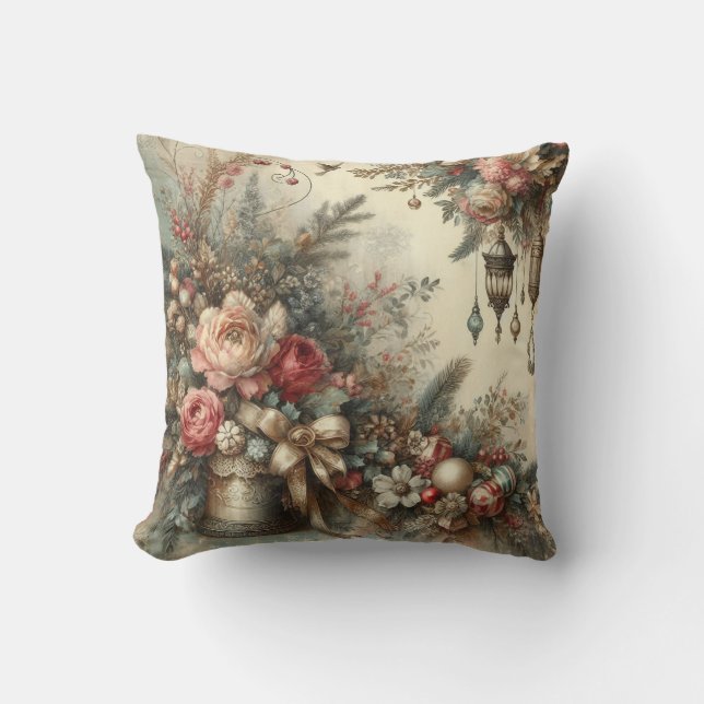 Creëer uw eigen Victoriaans kerstbloembollen Kussen (Voorkant)