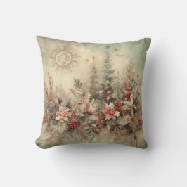 Creëer uw eigen Victoriaans kerstbloemenvogels Kussen