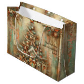 Creëer uw eigen Victoriaans kerstboomhuis Groot Cadeauzakje (Voorkant Gekanteld)