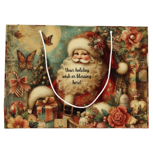 Creëer uw eigen Victoriaans kerstboterbloem Groot Cadeauzakje (Achterkant)