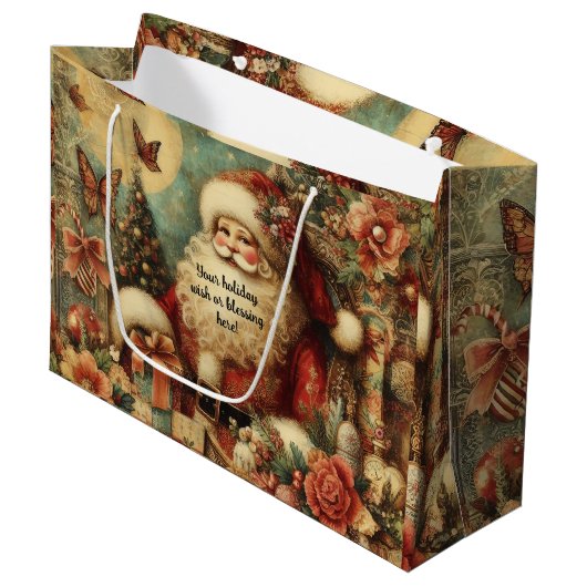 Creëer uw eigen Victoriaans kerstboterbloem Groot Cadeauzakje (Voorkant Gekanteld)