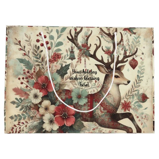 Creëer uw eigen Victoriaans kersthert Groot Cadeauzakje (Achterkant)