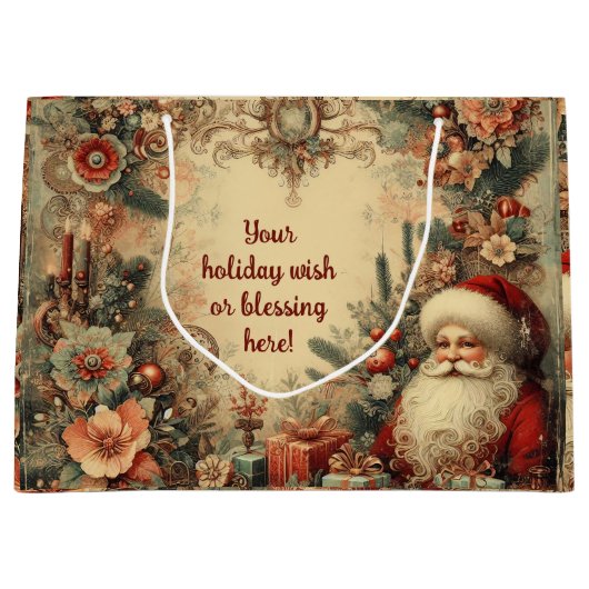 Creëer Uw eigen Victoriaans Kerstman Kerst Groot Cadeauzakje (Voorkant)