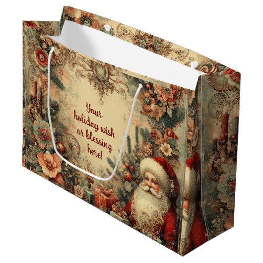 Creëer Uw eigen Victoriaans Kerstman Kerst Groot Cadeauzakje (Voorkant Gekanteld)